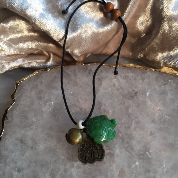 Charm Bracelet w Green Turtle, Bell and ... - Picture 10 of 10